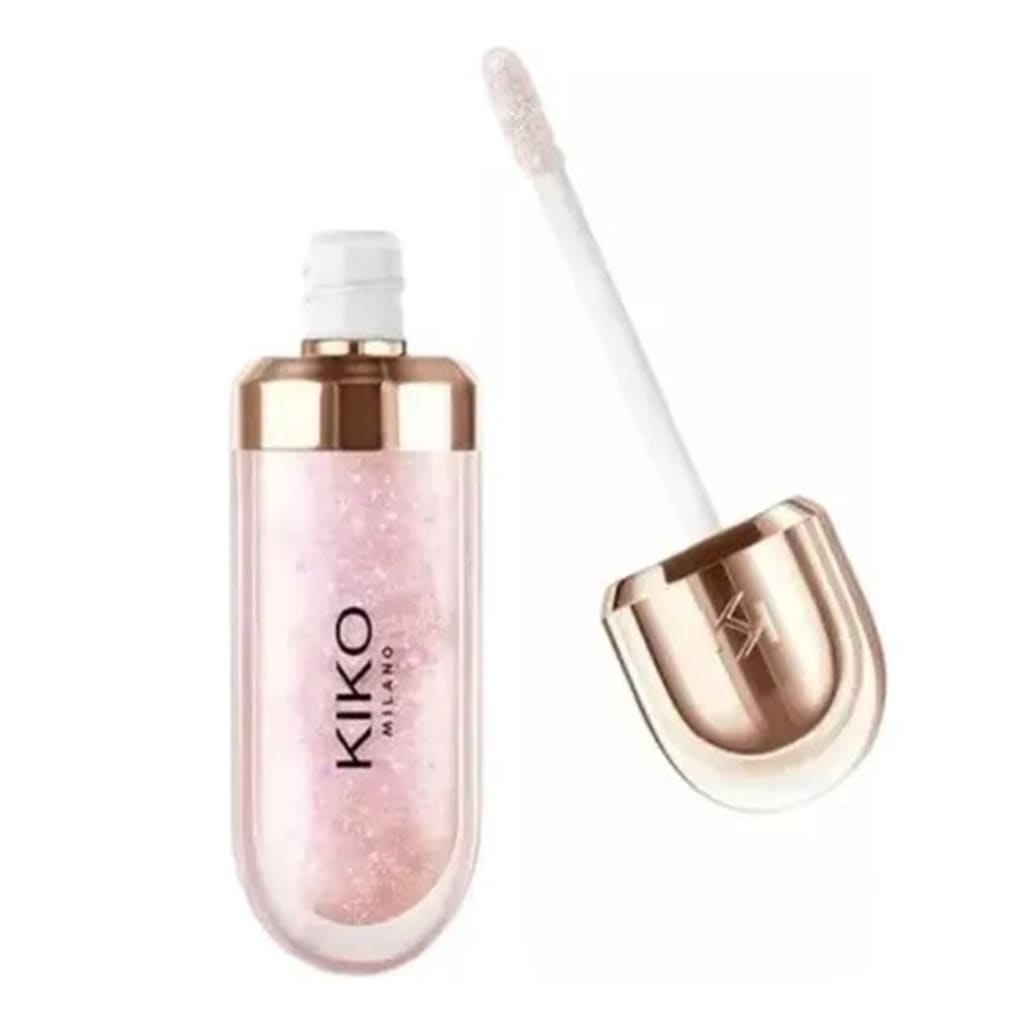 NOVO Gold Reflections 3D Hidra Lips Gloss Kiko Milano Ouro Rosa