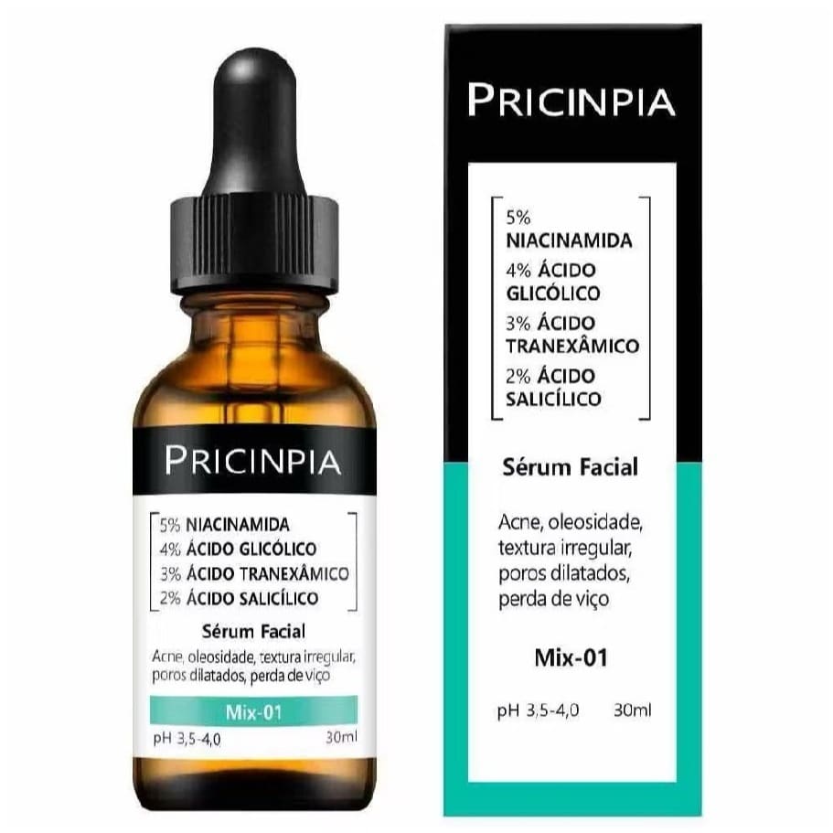 MIX-01 Sérum com mix de 4 ativos: 5% de Niacinamida, 4% de Ácido Glicólico, 3% de Ácido Tranexâmico 3457